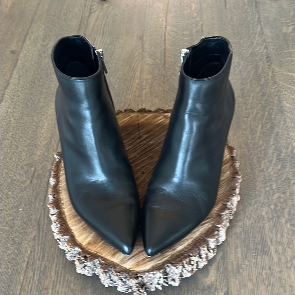 Sam Edelman Kinzey Black Leather Ankle Boots, Women’s Size 8, EUC